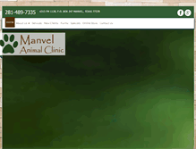 Tablet Screenshot of manvelanimalclinic.com